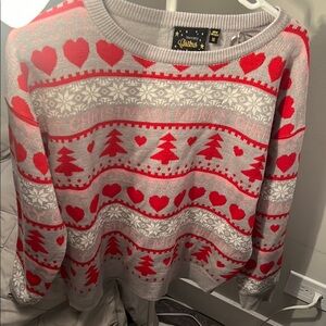 Christmas Sweater in Gray and Red